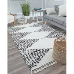 Hot Kirklands Home Heath Black and White Moon Area Rug, 8x10