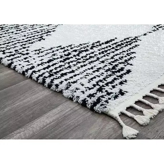 Hot Kirklands Home Heath Black and White Moon Area Rug, 8x10