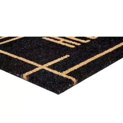 Outlet Kirklands Home Hello Linear Doormat Black
