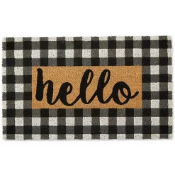 Hot Kirklands Home Hello Buffalo Check Doormat