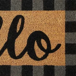 Hot Kirklands Home Hello Buffalo Check Doormat