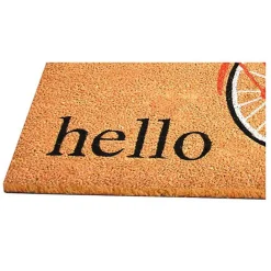 Discount Kirklands Home Hello Floral Bicycle Doormat
