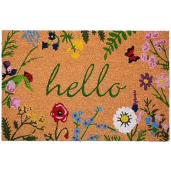 Online Kirklands Home Hello Wildflower Doormat