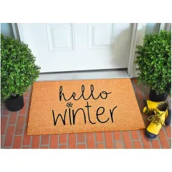 Outlet Kirklands Home Hello Winter Coir Doormat