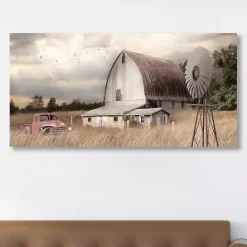 Online Kirklands Home Henderson Bay Farm Canvas Art Print Tan