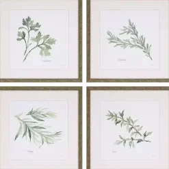 Discount Kirklands Home Herbs 4-pc. Gold Framed Art Print Set Green