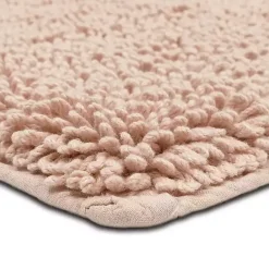 Clearance Kirklands Home High Pile Blush Cotton Non-Skid Classic Bath Mat Pink
