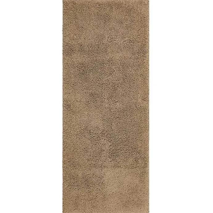Discount Kirklands Home High Pile Taupe Cotton Non-Skid Classic Bath Mat Tan