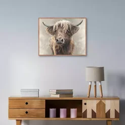 Hot Kirklands Home Highland Portrait Framed Canvas Art Print Brown