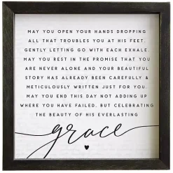 Outlet Kirklands Home His Everlasting Grace Wall Plaque