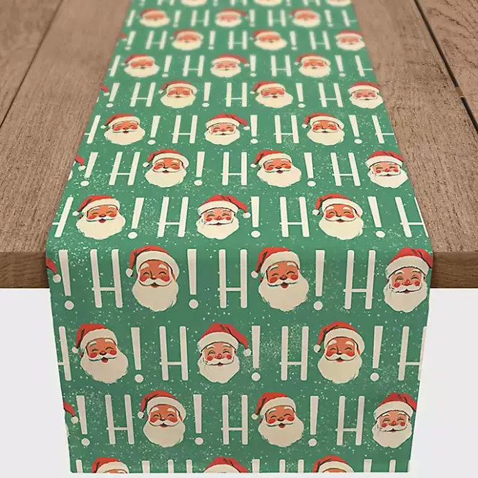 Clearance Kirklands Home Ho Ho Ho Vintage Santa Table Runner, 90 in.