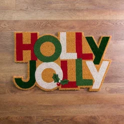 Hot Kirklands Home Holly Jolly Christmas Doormat