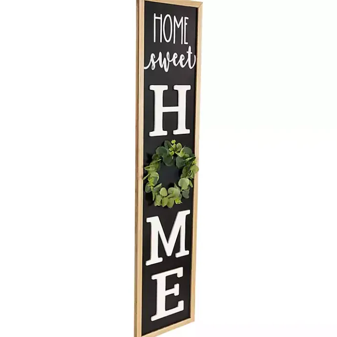 Sale Kirklands Home Home Sweet Home Wreath Porch Board Black