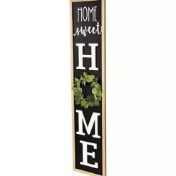 Sale Kirklands Home Home Sweet Home Wreath Porch Board Black