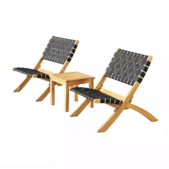 Sale Kirklands Home Honey Acacia Wood Low Slung 3-pc. Bistro Set