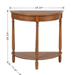 Hot Kirklands Home Honey Half Moon Tinslee Console Table Brown