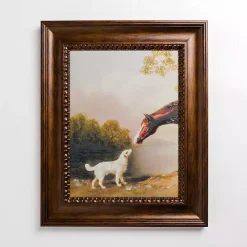Hot Kirklands Home Horse and Dog Vintage Framed Art Print Multi