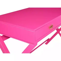 Online Kirklands Home Hot Wood 2-Drawer Peggy Desk Pink