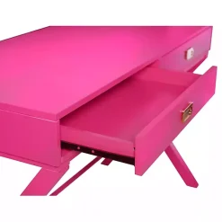 Online Kirklands Home Hot Wood 2-Drawer Peggy Desk Pink