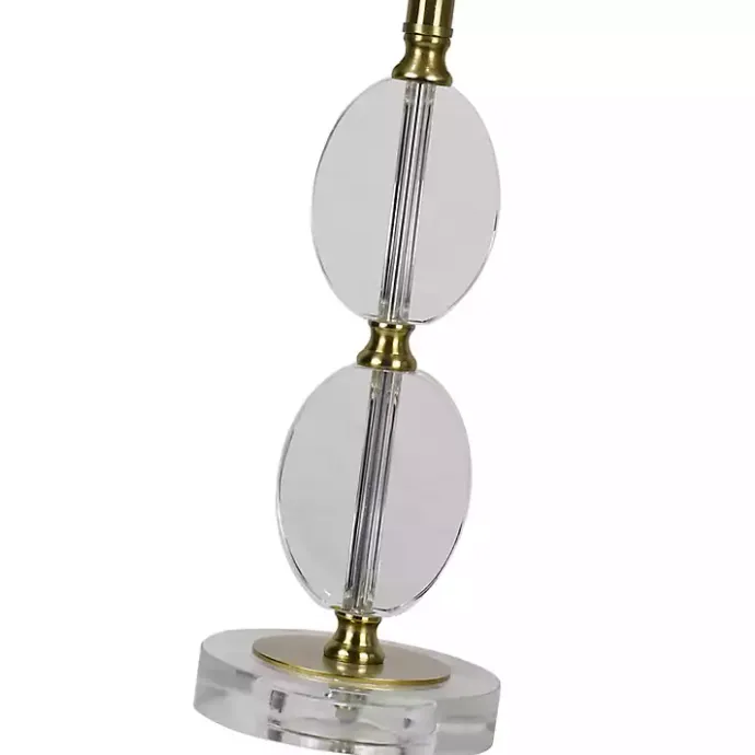 Best Kirklands Home Hourglass Crystal and Gold Metal Table Lamp