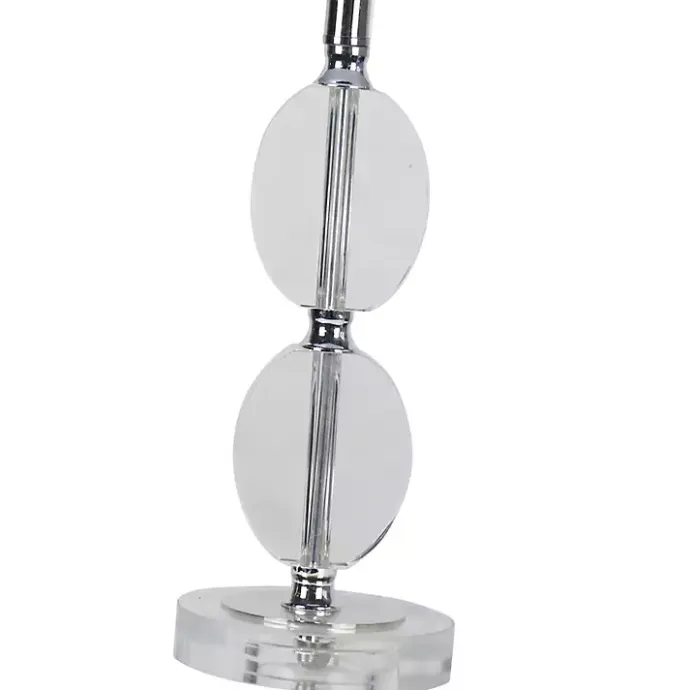 Discount Kirklands Home Hourglass Crystal and Silver Metal Table Lamp