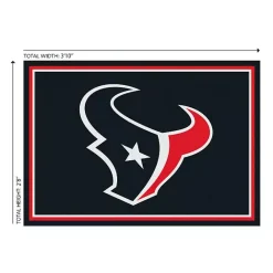 Kirklands Home Houston Texans Area Rug, 3x4 Black