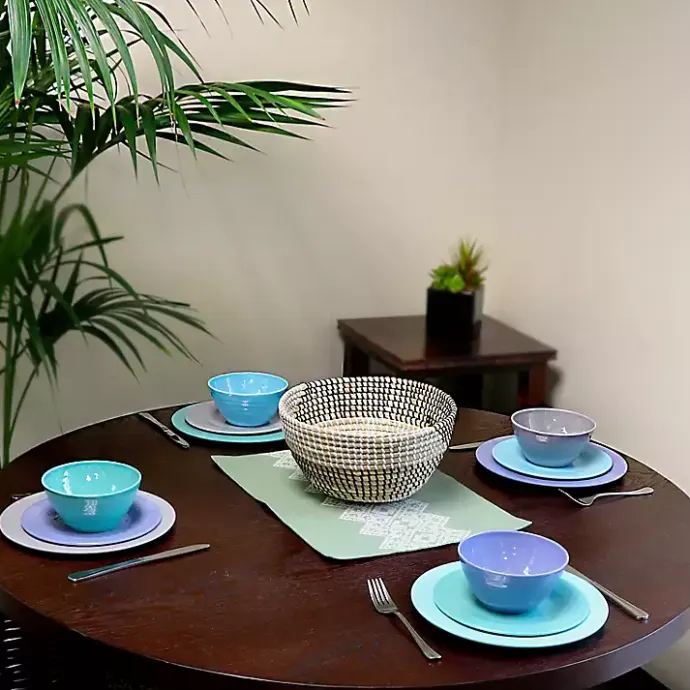 New Kirklands Home Hues of the Sea 12-pc. Dinnerware Set