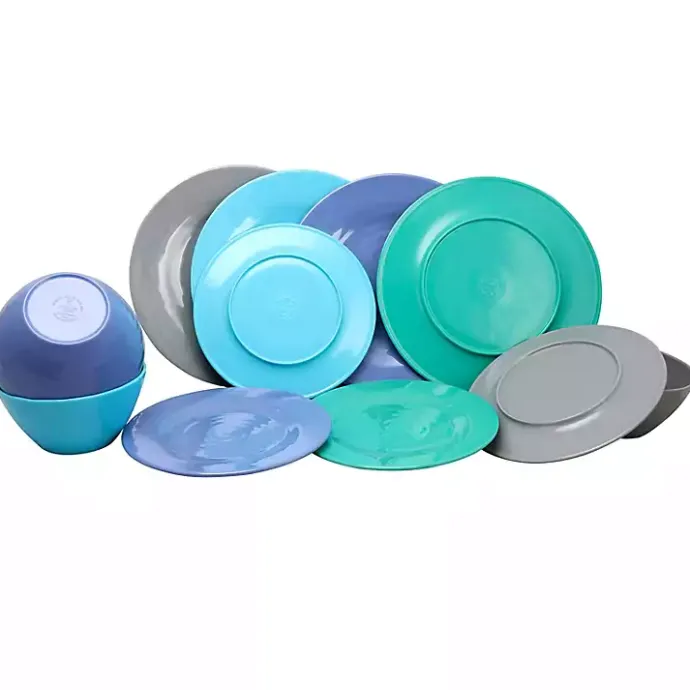 New Kirklands Home Hues of the Sea 12-pc. Dinnerware Set