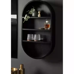 New Kirklands Home Hutton Black Capsule Wall Shelf