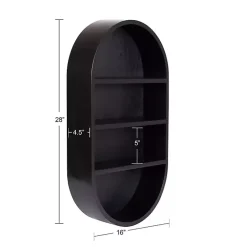 New Kirklands Home Hutton Black Capsule Wall Shelf