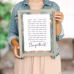 Kirklands Home I Love You Most Framed Wall Plaque
