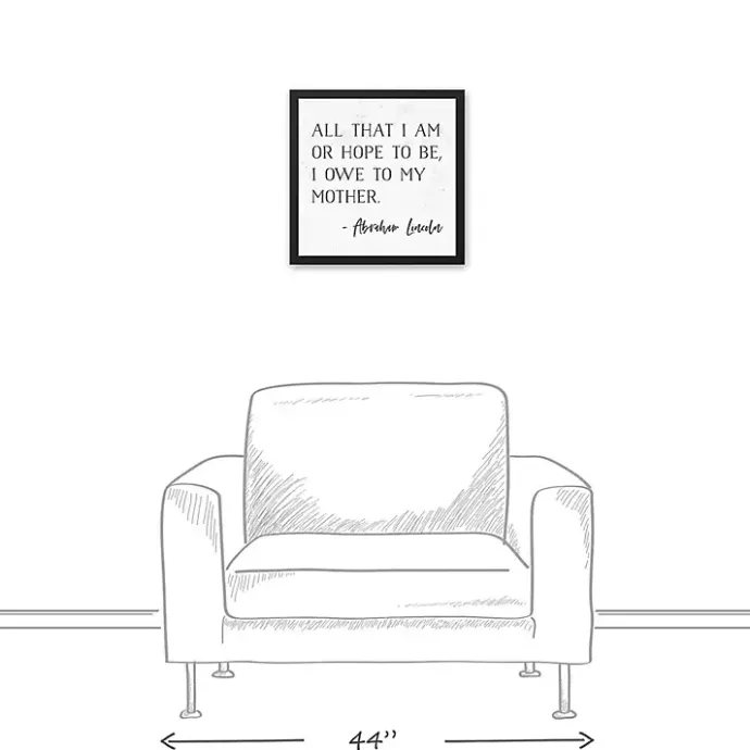 Kirklands Home I Owe to My Mother Framed Canvas Art Print