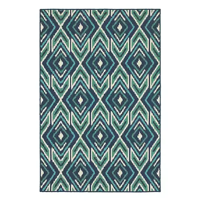 Kirklands Home Ikat Diamonds Jenn Outdoor Rug, 6x9