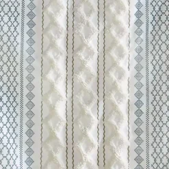 Kirklands Home Imani Chenille Stripe Curtain Panel, 84 in. Blue