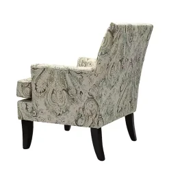 Best Kirklands Home Indigo and Yellow Floral Upholstered Accent Chair