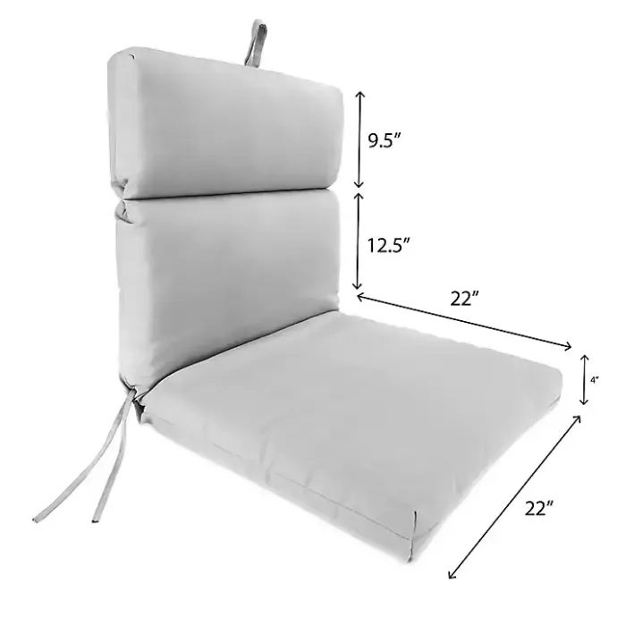 New Kirklands Home Indigo Canvas French Edge Outdoor Chair Cushion Blue