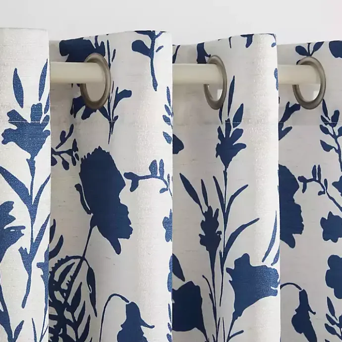 Kirklands Home Indigo Floral 2-pc. Curtain Panel Set, 96 in.