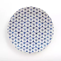 Kirklands Home Indigo Geometric Mix Dinner Plate