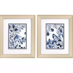Discount Kirklands Home Indigo Song Framed Art Prints, Set of 2