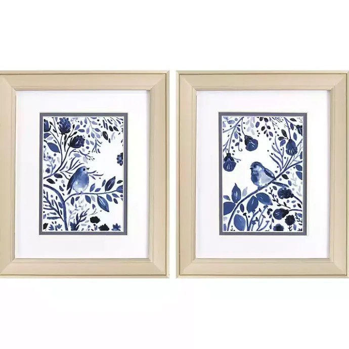 Discount Kirklands Home Indigo Song Framed Art Prints, Set of 2