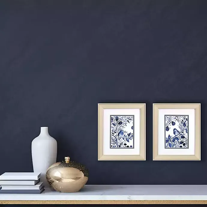 Discount Kirklands Home Indigo Song Framed Art Prints, Set of 2