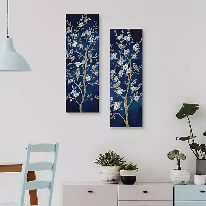 Discount Kirklands Home Indigo Spring I & II Canvas Art Prints, Set of 2 Blue