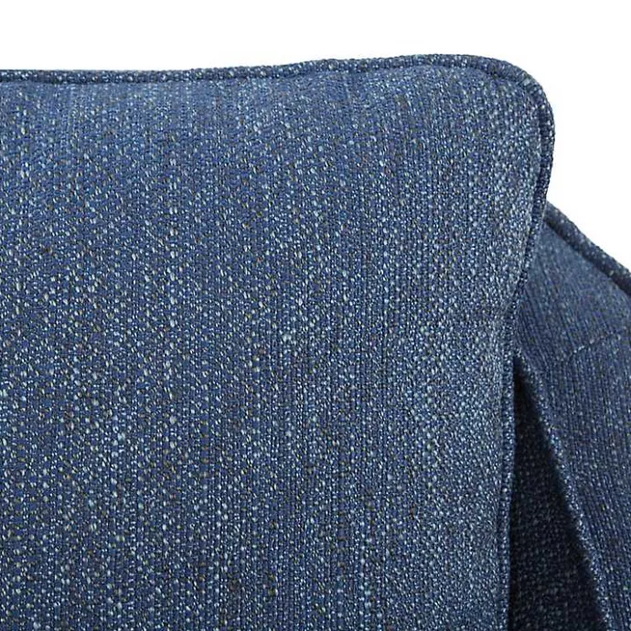 Clearance Kirklands Home Indigo Swivel Upholstered Wide Seat Accent Chair Blue