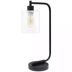 Kirklands Home Industrial Black Iron Desk Lamp Clear