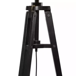 Hot Kirklands Home Industrial Tripod Wooden Floor Lamp Ivory