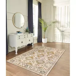 Best Kirklands Home Irene Yellow Daffodil Outdoor Area Rug, 6x9
