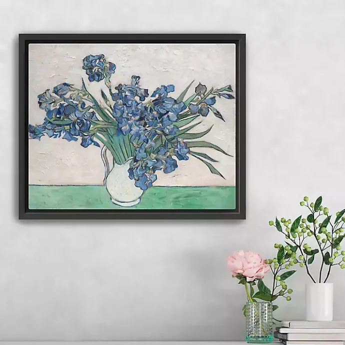 Discount Kirklands Home Irises II Framed Canvas Art Print, 22x18 in.