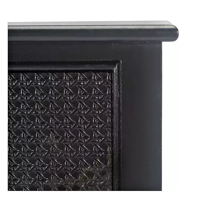 Discount Kirklands Home Irma Textured Drawers Console Table Black
