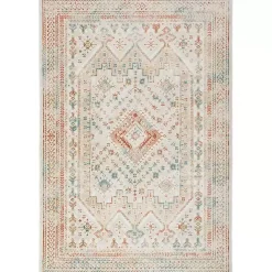 Kirklands Home Irsia White Traditional Area Rug, 5x7