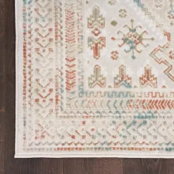 Kirklands Home Irsia White Traditional Area Rug, 5x7